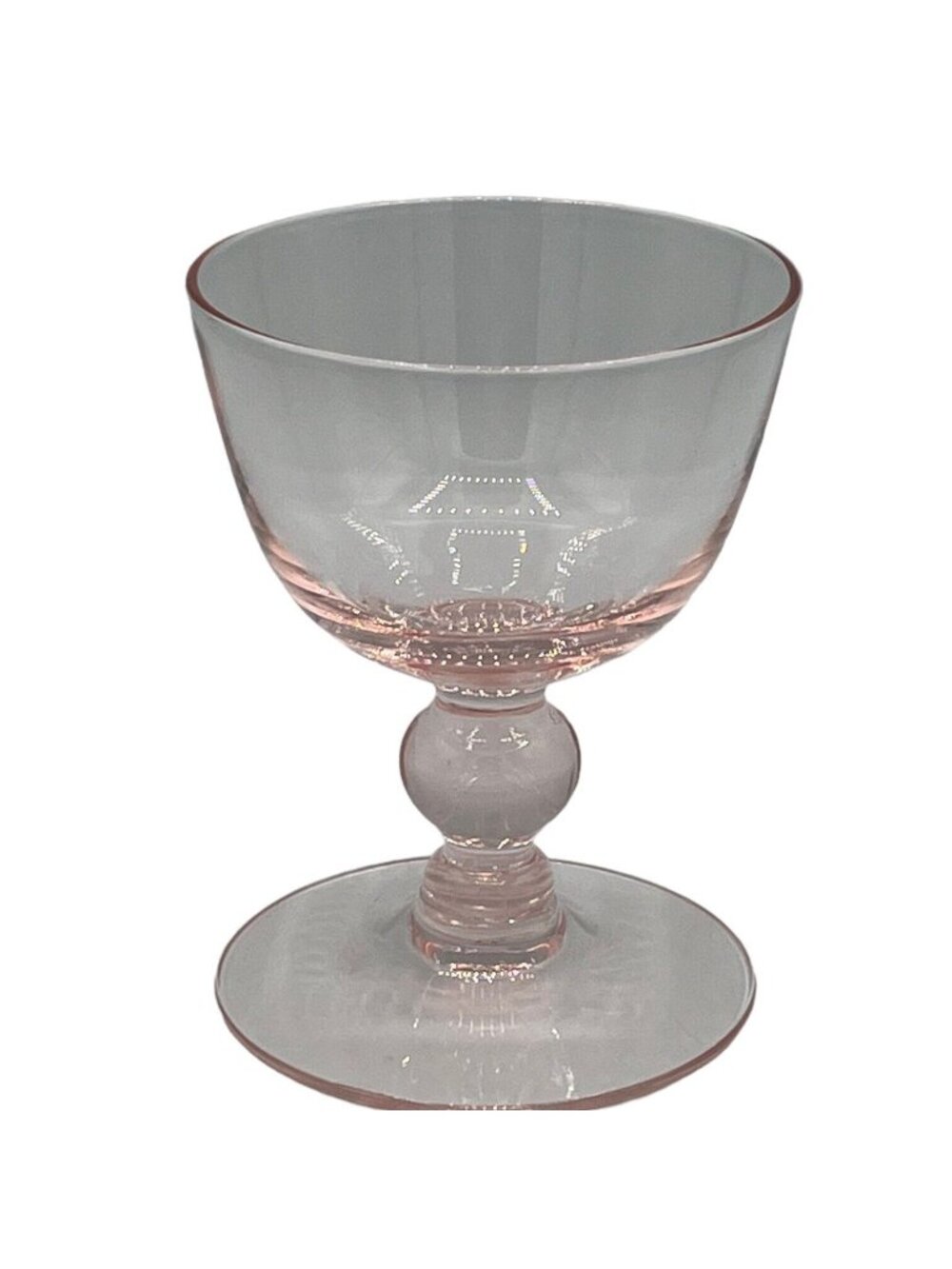 Vintage Pink Ball Stem Liqueur Glass Cordial Goblet Dessert Cup Replacement - Picture 1 of 8